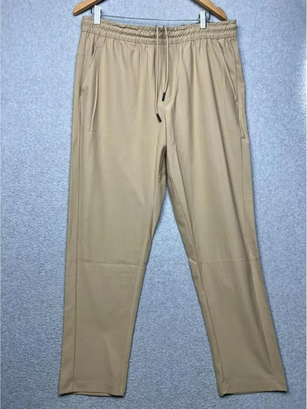Quiksilver Men's Tech Jogger Pants L Tan Khaki Outdoor Stretch Hiking Utility